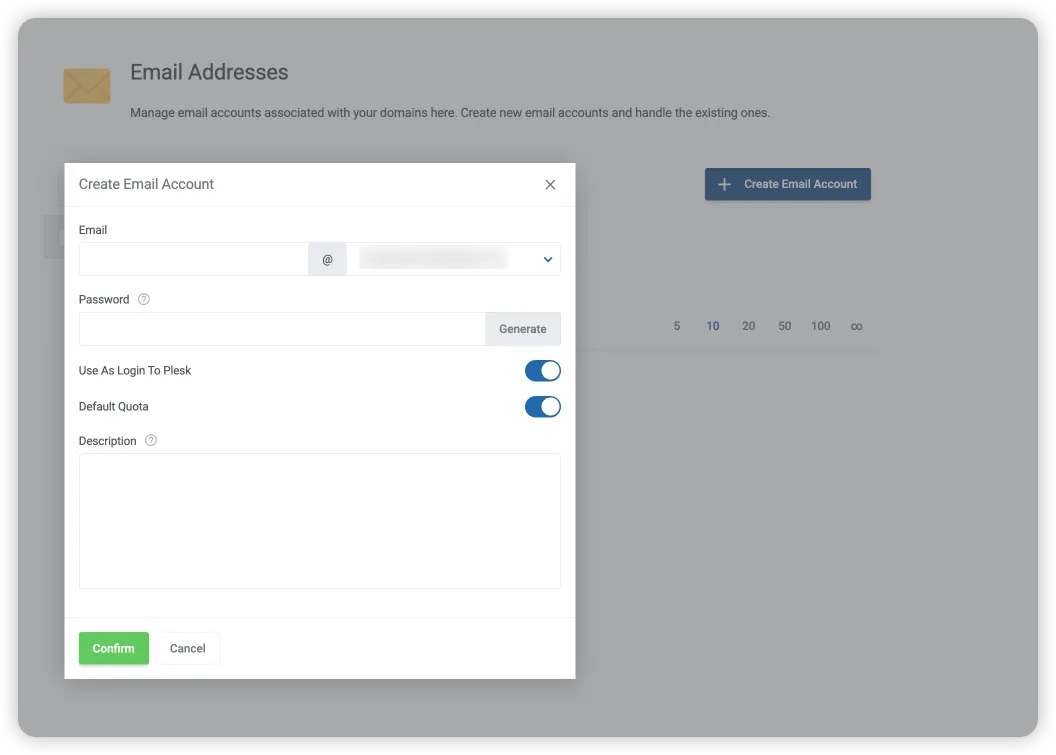 Add email account screen