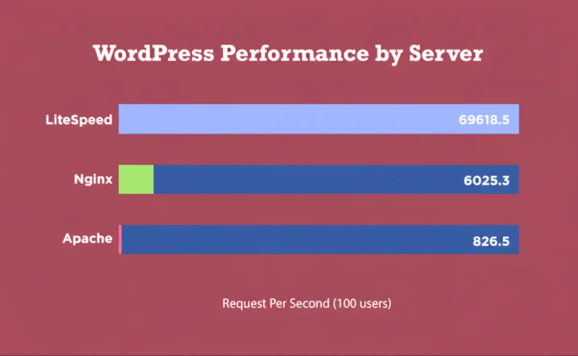LiteSpeed performance comparison showing faster response times
